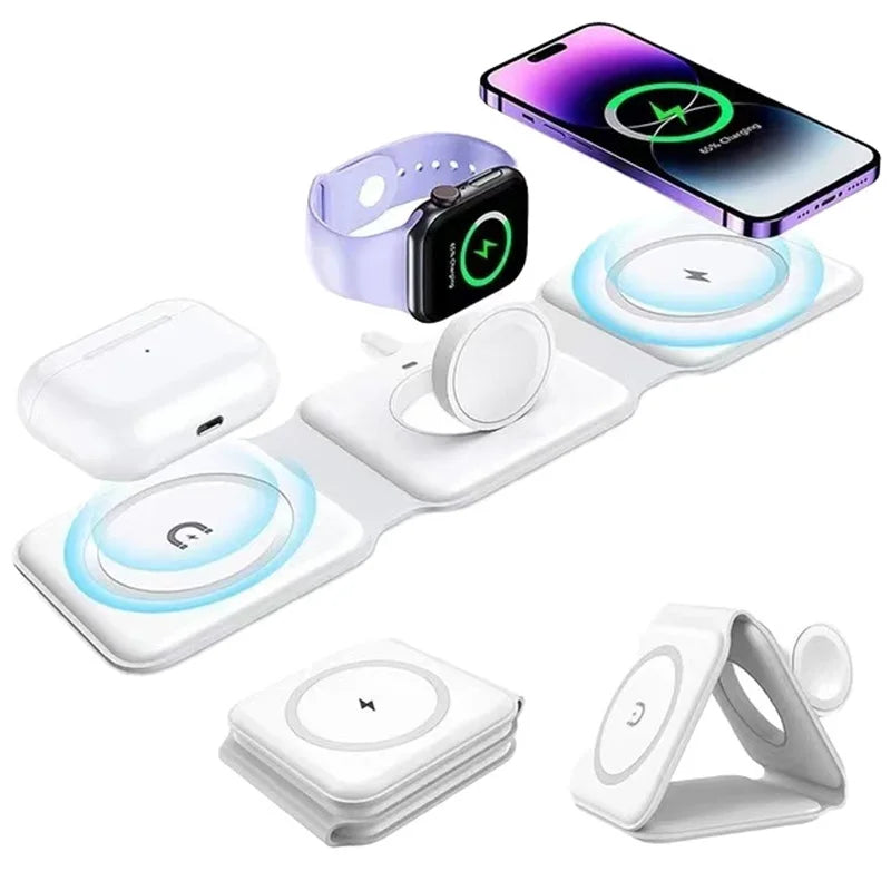 3-in-1 Magnetic Folding Wireless Charger